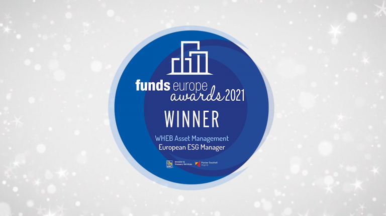 WHEB wins “European ESG Manager of the Year” in the Funds Europe Awards 2021